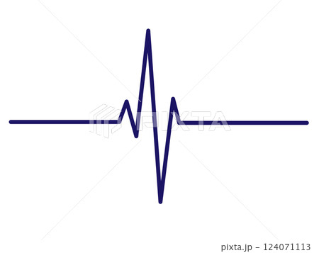 心電図のアイコン（波形のマーク） 124071113
