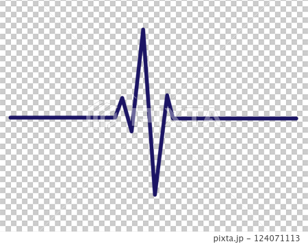 心電図のアイコン（波形のマーク） 124071113