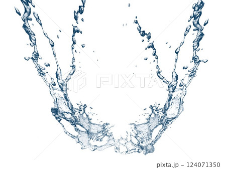 青い水しぶきのイラスト 青い水しぶきのイラスト 124071350