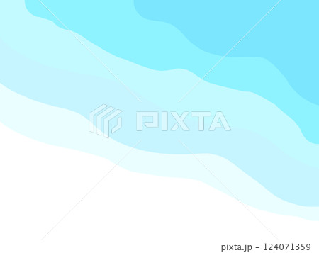水彩・半透明・爽やかな海の背景素材イラスト 124071359