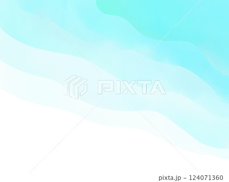水彩・半透明・爽やかな海の背景素材イラスト 124071360