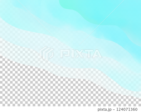 水彩・半透明・爽やかな海の背景素材イラスト 124071360