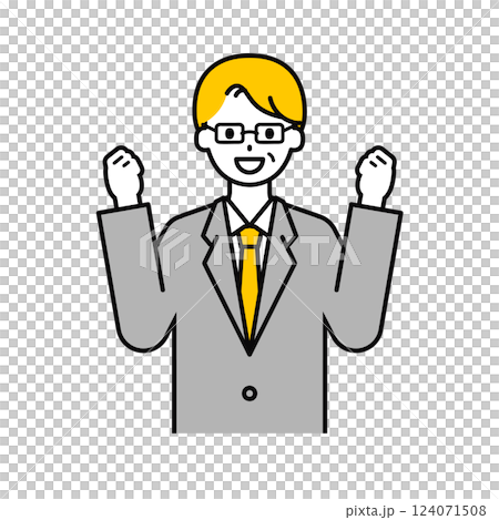 Upper body pose_simple senior office worker male 06 124071508