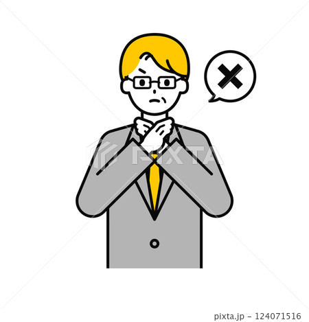 上半身のポーズ_シンプルなシニアの会社員の男性14 上半身のポーズ_シンプルなシニアの会社員の男性14 124071516