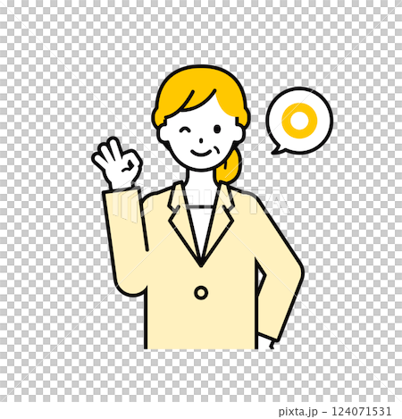 Upper body pose_simple senior office worker woman 08 124071531