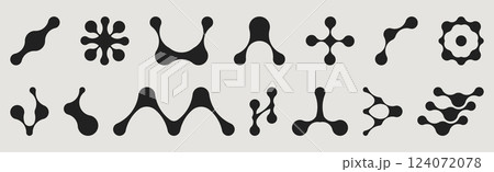 Metaball shapes set isolated on background 124072078