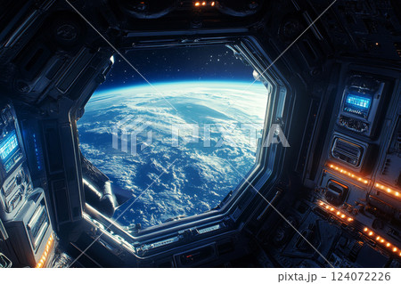 View of Earth from Space Station Window 124072226