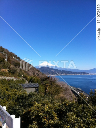 薩田峠と富士山 124072489