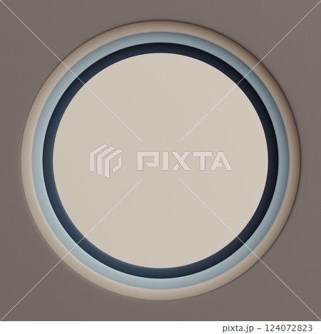 3Dフレーム素材_丸_カラフル 124072823