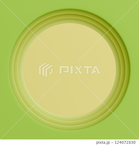 3Dフレーム素材_丸_緑 124072830