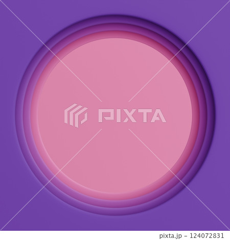 3Dフレーム素材_丸_紫 124072831