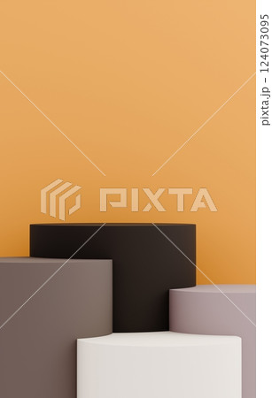 3D背景素材_円柱_カラフル 124073095