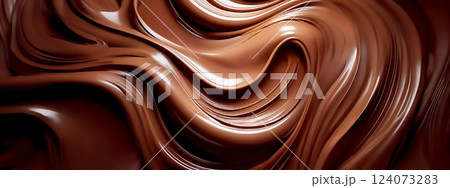 溶けたチョコレート 124073283