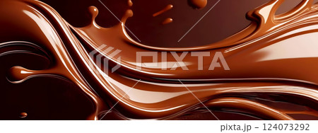 溶けたチョコレート 124073292