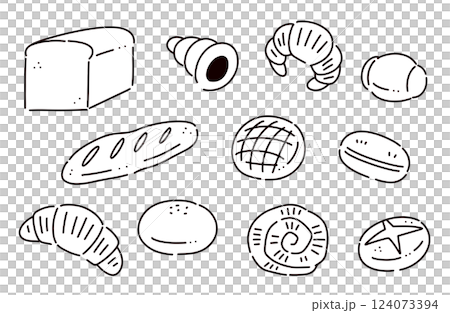 Bread illustration set 124073394
