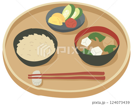 一汁一菜/玄米バージョン(お盆あり) 一汁一菜/玄米バージョン(お盆あり) 124073439