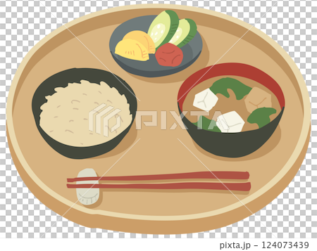一汁一菜/玄米バージョン(お盆あり) 一汁一菜/玄米バージョン(お盆あり) 124073439