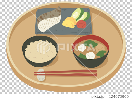 One soup and two side dishes / brown rice version (with tray) 124073900