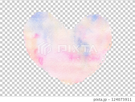 Cute heart watercolor texture Cute heart watercolor texture 124073911