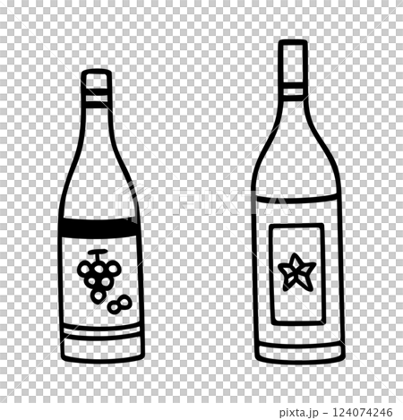 シンプルなビンのイラスト素材 シンプルなビンのイラスト素材 124074246