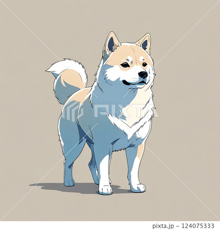 小さい身体の中に日本犬の特徴を備えた柴犬 124075333