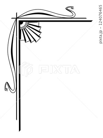 Corner in art nouveau style. Decorative geometric element. Corner in art nouveau style. Decorative geometric element. 124076465