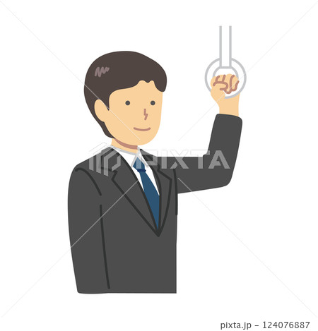 通勤する男性イラスト 124076887