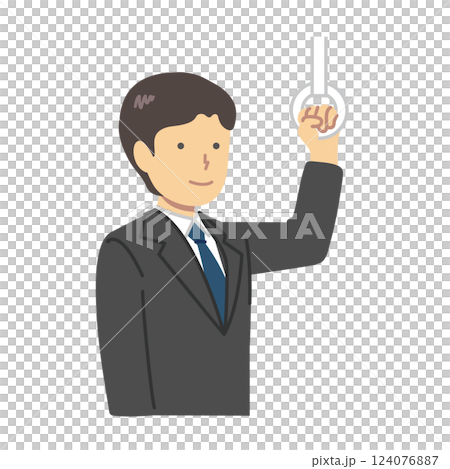 通勤する男性イラスト 124076887