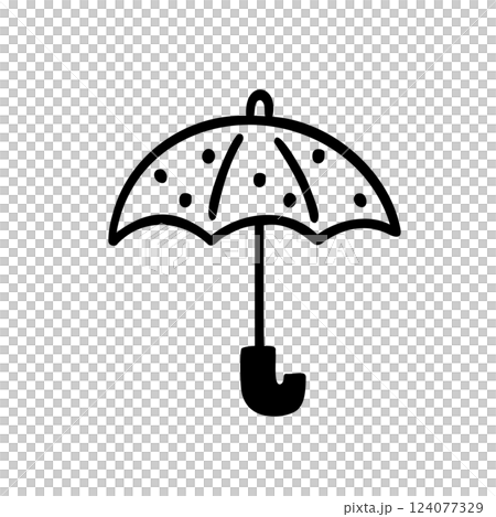Simple umbrella illustration material Simple umbrella illustration material 124077329
