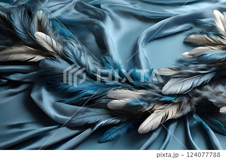 plumage background of bird close up 124077788