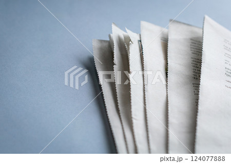 Newspapers, top view. Newspapers, top view. 124077888