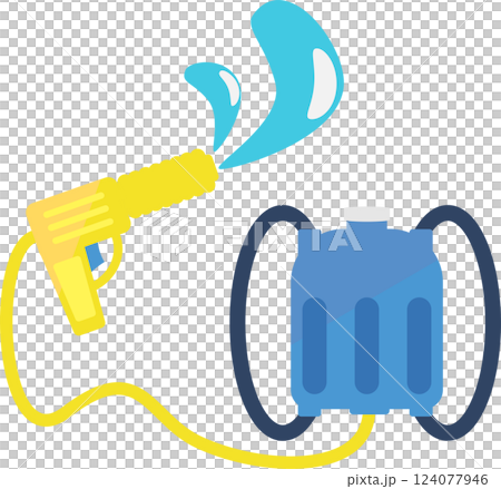 簡潔可愛的背包形水槍圖片素材 124077946