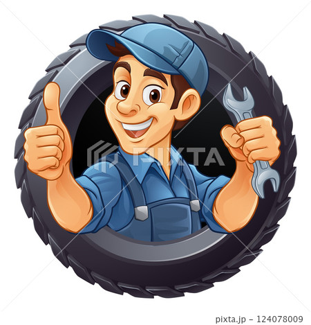 Tire Mascot man 2024 B5-04 Tire Mascot man 2024 B5-04 124078009