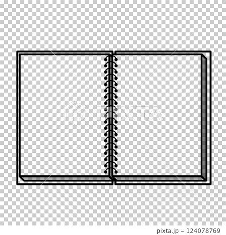 開いたスケッチブック① 開いたスケッチブック① 124078769