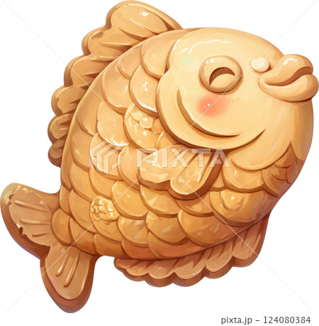 Charming Kawaii Dessert with Playful Textural Design and Colorful 124080384