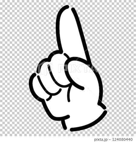 Deformed finger arrow_handwritten_vector material 124080440