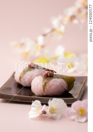 桜色が可愛い桜餅 桜色が可愛い桜餅 124080577