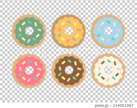 ドーナツ　イラストセット 124081087