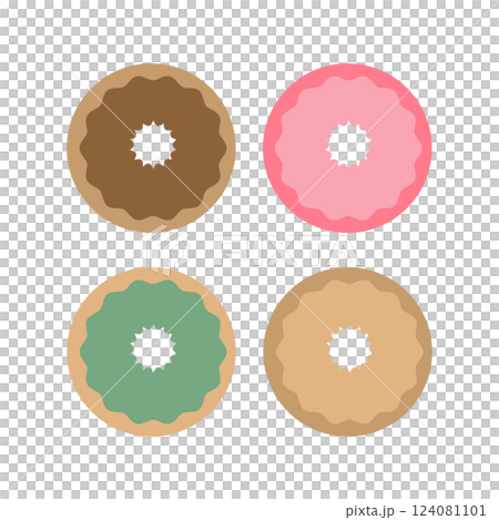 ドーナツ イラストセット ドーナツ イラストセット 124081101