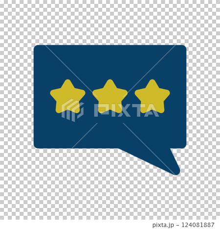 Icon illustration with a star in a speech bubble Icon illustration with a star in a speech bubble 124081887