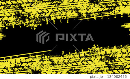 鮮やかなコントラスト！タイヤ跡ベクター背景壁紙 124082456