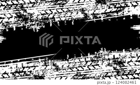 力強いタイヤ跡ベクター背景壁紙 124082461