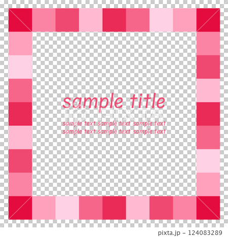 Random gradient color block square frame Pink vector ornament Random gradient color block square frame Pink vector ornament 124083289
