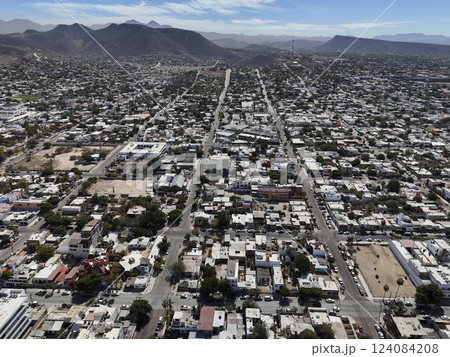 La Paz city, bcs, baja california sur mexico, aerial panorama 124084208