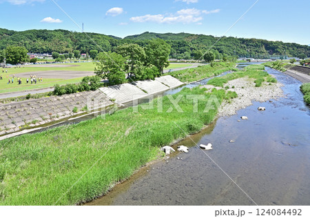 中山道安中宿散歩:碓氷川 安中市中宿 中山道安中宿散歩:碓氷川 安中市中宿 124084492