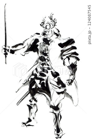 合戦の兵士達を鼓舞する徳川家康 124087545