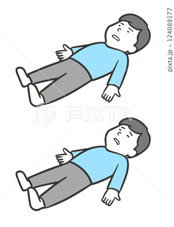 意識状態、無欲状態と昏睡している男性2 意識状態、無欲状態と昏睡している男性2 124089177