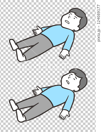 意識状態、無欲状態と昏睡している男性2 意識状態、無欲状態と昏睡している男性2 124089177