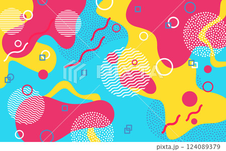 Pop art color background. Abstract colorful...のイラスト素材 [124089379] - PIXTA