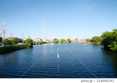 愛知県海部郡蟹江町_佐屋川3（学戸7丁目付近）_2024年5月 124090141